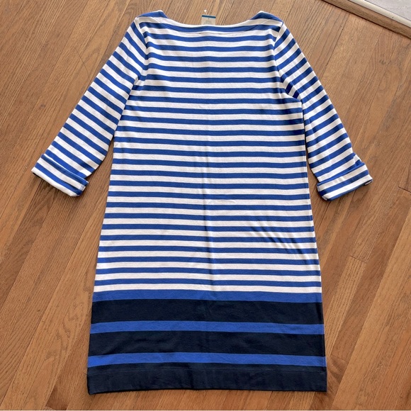 Jones New York Sport Seaport Blue Multi Stripe Dress Cotton Size XL - Picture 6 of 6